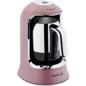 Resim Korkmaz Kahvekolik Rosagold/Krom Otomatik Kahve Makinesi 