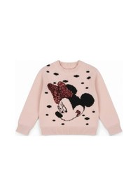 Resim Minnie Kız Çocuk Kazak Pembe 