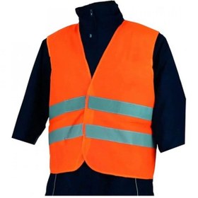 Resim Turuncu Reflektörlü İkaz Yeleği En Iso 20471 Uyumlu 