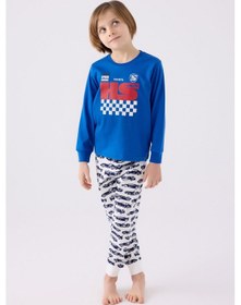Resim Rolypoly Erkek Çocuk Mavi Pijama Takımı 5274-45623 Mavi 