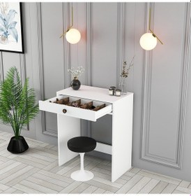 Resim Variant Mobilya Lizbon Mini Makyaj Masası Dresuar - Beyaz 