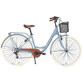 Resim Bisan Sorrento-s Kadın Şehir Bisikleti 44cm V 28 Jant 7 Vites Bebe Mavi Silver Çok Renkli 