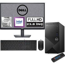 Resim Dell Vostro 3910 mt Intel Core I7 12700 24GB 256GB SSD 23.8" Fhd Windows 11 Pro Intel® UHD Graphics 770 Masaüstü Bilgisayar 23N3910EMEAP11 + Zetta USB Bellek 