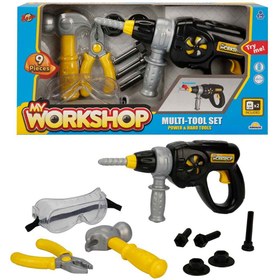 Resim Sunman My Workshop Sesli Matkap Oyuncak Tamir Aletleri Seti 