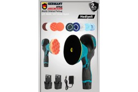 Resim Germany Style GRM9003 Çift Akülü Orbital 18V Lityum 2x Batarya 6 Devir Ayarlı Detay Pasta Cila Zımpara Polisaj Makinesi 