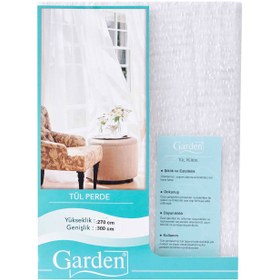 Resim Garden Galaksi Tül Perde - Beyaz - 300x270 cm 