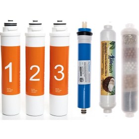 Resim Sulook Waterlife Su Arıtma Cihazı Uyumlu Tak-çevir 6'lı Filtre Seti, 10 Aşamalı, Vontron Membranlı 