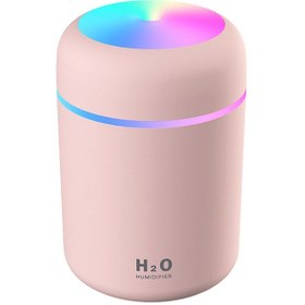 Resim 300ml Led Hava Nemlendirici Usb Aromaterapi Arıtıcı Araba Hava Arıtıcı Renkli Led Işıklı, Pembe 