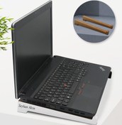 Resim Kişiye Özel Taşınabilir Ahşap Beyaz Notebook Laptop Standı BK