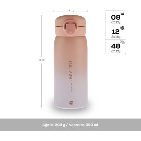 Resim Karaca Skyfall Çelik Sızdırmaz Termos 350 ml Pembe 