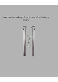 Resim 25x60 Balkon Askılığı Kare Demir Uyumlu Hava Dayanıklı Çamaşır Askısı Çok Renkli 