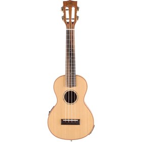 Resim [Outlet] Mahalo MM2E All Solid Elektro Concert Ukulele (Natural)(ol 24-24083) 