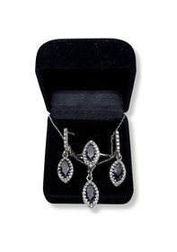 Resim Oya Silver Siyah Oniks Taşlı Gümüş Set&takım 2 