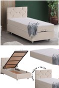 Resim Setay Glamis Tek Kişilik Baza Başlık Letto Yatak Seti 