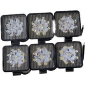 Resim Point Off Road Gündüz Farı 9 Led Kare Çalışma Lambası 27 W 6 Adet 