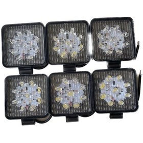 Resim Point Off Road Gündüz Farı 9 Led Kare Çalışma Lambası 27 W 6 Adet 