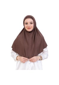 Resim Modish Group Hazır Türban & Başörtü Viskon Bone Setli Rahat Tesettür Şal İslami Giyim - Krem Kahverengi 