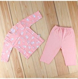 Resim Sebi Bebe Ayılı Kız Baskılı Bebek Pijama Takımı 2329 Somon 
