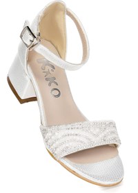 Resim Kiko Kids Heidi Vakko Günlük Kız Çocuk 3 Cm Topuklu Sandalet Abiye Ayakkabı 