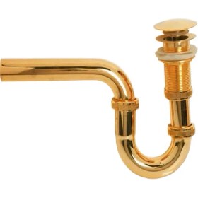 Resim Altın Lavabo Sifonu Pop-Up 