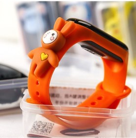 Resim Yunboo Sevimli Tavşan Desenli Su Geçirmez Çocuk Saati - M3 Turuncu Model Altın 