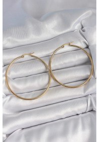 Resim 316 Çelik Gold Renk 53 Mm Halka Model Kadın Küpe - Tj-bkp10511 Çok Renkli 