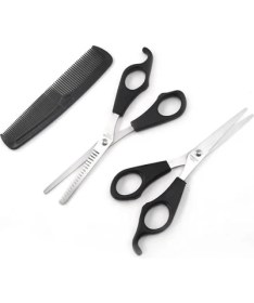 Resim HERŞEYBURDAMODA Kuaför Seti Saç Kesme ve Inceltme Makası Tarak Hediye 3lü Set 