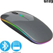 Resim Jingyi Bluetooth 5.0 Kablosuz Fare Dizüstü Bilgisayar Pc Macbook Oyun Faresi 2.4 Ghz USB Şarj Edilebilir Rgb Işık Güç Göstergesi (Yurt Dışından) 