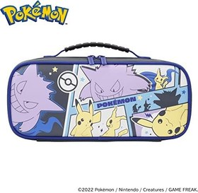 Resim Hori Nintendo Switch Cargo Pouch Compact (Pikachu, Gengar, & Mimikyu) - Split Pad Compact Compatible Travel Case Pokémon - Officially Licensed 