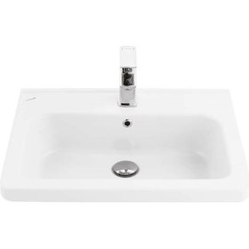 Resim Creavit Ipek 45 x 60 CM Etajerli Mobilya Dolap Uyumlu Lavabo IReal Stone P060 