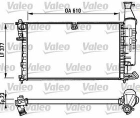 Resim RADYATÖR PARTNER-BERLINGO 96 1.4-1.6 16V TU3.2/TU3JP MEK AC KLİMASIZ 610x377.5x23 CLASSIC 