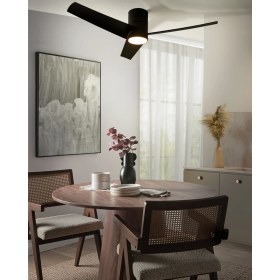 Resim LED Işıklı Tavan Vantilatörü – Uzaktan Kumandalı, 3 Kademeli Fan Hızı, 3 Işık Sıcaklığı Modu, Sessiz Motor 