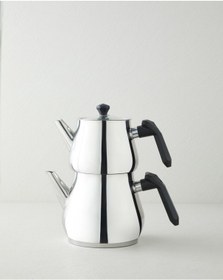 Resim Prego Çelik Çaydanlık 1,25 L - 2,10 L Siyah Siyah 