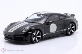 Resim 1:18 Minichamps 2022 Porsche 911 (992) SPORT CLASSIC - BLACK WSTRIPE 
