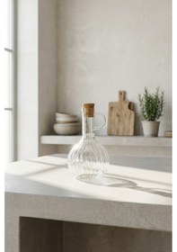 Resim Arlina Akasya Kapaklı Cam Yağdanlık - 250 Ml Şeffaf 
