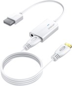 Resim AUTOUTLET Wii - HDMI Adaptörü, Wii HDMI Adaptörü Wii Hdmi 1080P/720P Full HD Dönüştürücü, 3.5mm Video Ses Çıkış Jakı ve Nintendo Wii, Wii U, TV Monitörü Beamer TV için 1.8M HDMI Kablosu 