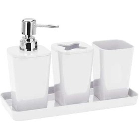 Resim Tmall Home Design Banyo Seti 4 Prç.Beyaz-101418 Beyaz 
