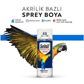 Resim Selsil Rainbow Sprey Boya 400 ML. Ateş Kırmızı 