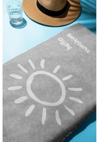 Resim Dijital Baskı Plaj Deniz Havlusu Hello Sunshine Desenli Peştamal Hvl0002 Renkli 