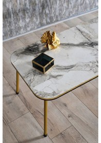 Resim Uslucan Alışveriş Orta Sehpa Efes Kr Metal Ayak Çift Gold Çok Renkli 