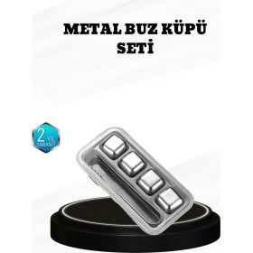 Resim Rivera Tech Rvrthc 304 Paslanmaz Çelik Buz Küpü Seti Sulandırmadan Soğutan Yeniden Kullanılabilir 