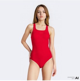 Resim Speedo Eco End Medalist Kadın Kırmızı Mayo - 8-134716446 