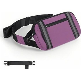 Resim Konesam Spor Aktiviteleri İçin Çok Amaçlı Bel Çantası - Hafif Materyal, Telefon Ve Essentials İçin Yer, Outdoor Yürüyüş-kosu Bisiklet Yetiştirir - Mor Mor 