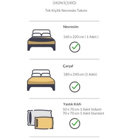 Resim Varol 250 Tc Bambu Karışımlı Pamuk Saten Nevresim Takımı Tek Kişilik - Corso Çok Renkli 