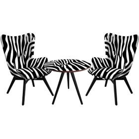 Resim ReHome Lara Fiskos Set - Siyah-Beyaz 