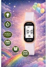 Resim Captiva Digital 3 Atm Suya Dayanıklı Işık+alarm+kronometre+takvimli Çoçuk Kol Saati Cp.yn.26.m03 Siyah 