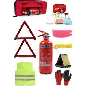 Resim Kkdavm Eva Trafik ve Ilk Yardım Seti Lüx - Tüvtürk Uyumlu Eva Trafik Seti Tüp 4 Yıl Garantili 