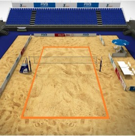 Resim ÖZBEK Plaj Voleybol Saha Çizgi Şerit Takım Turuncu - Beach Voleybol Saha Şeridi 8.00mt X 16.00mt 