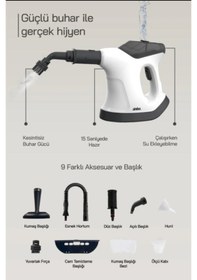 Resim Sinbo SSC-6424 9 In 1 Çok Fonksiyonlu El Tipi Basınçlı Buharlı Temizlik Makinesi 