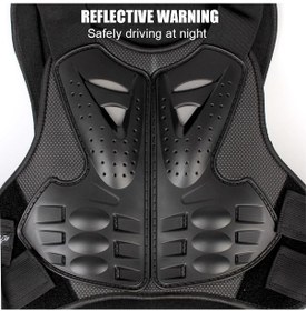 Resim Ganzhoushop Zırhı Yetişkin Yelek Vücut Sürüş Siyah Sırt Motosiklet Motokros Koruyucu Koruma Jms Göğüs Dişli Açık Mk 